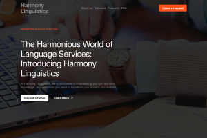 "Сайт-визитка для компании, предоставляющей услуги перевода и содействующей иностранным компаниям в выходе на российский рынок"