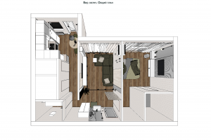 Эскизная визуализация 2-х комнатной квартиры