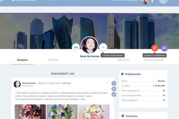 Интерфейс для крупного веб сервиса