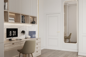 Спальня в светлых тонах