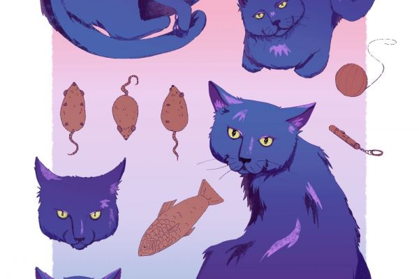 Открытка с котиками