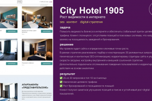 City Hotel 1905 (Рост видимости в интернете)