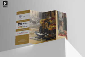 Буклет-гармошка для выставки Юрия Пименова в "Новой Третьяковке"