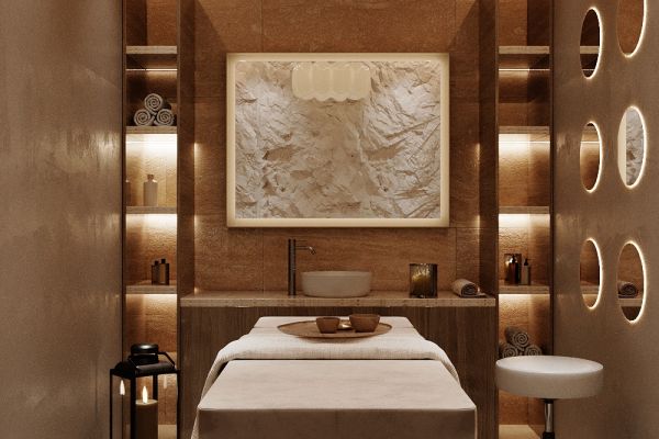 Дизайн массажного кабинета в термальном комплексе