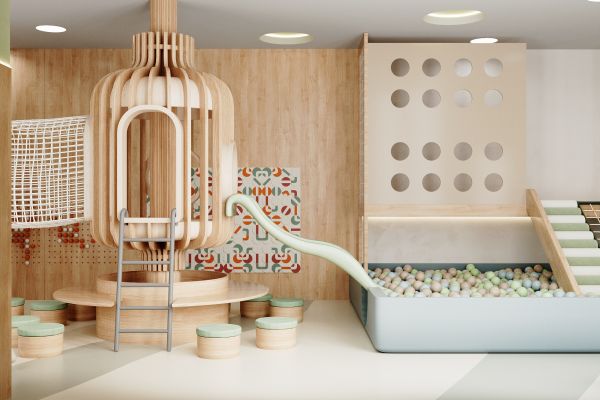 Дизайн игровой детской зоны в термальном комплексе
