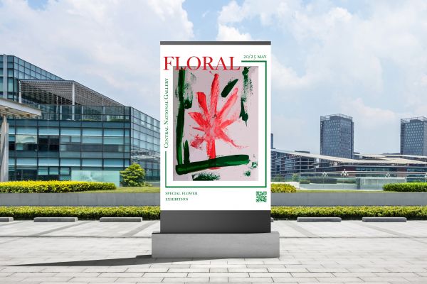 Дизайн афиш для выставок в стиле ташизм