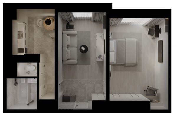 Дизайн проект двухкомнатной квартиры