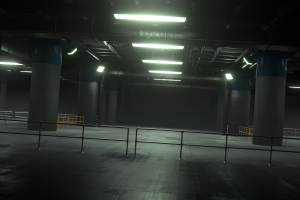 Модель подземного гаража для синематика