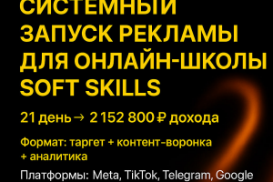 Запуск рекламной системы для онлайн-школы по soft skills
