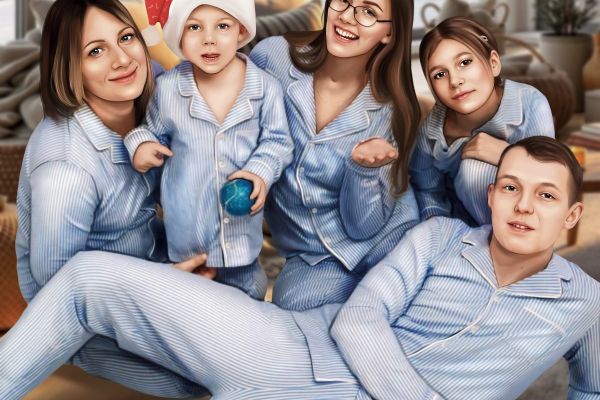 Портрет на заказ к празднованию дня рождения