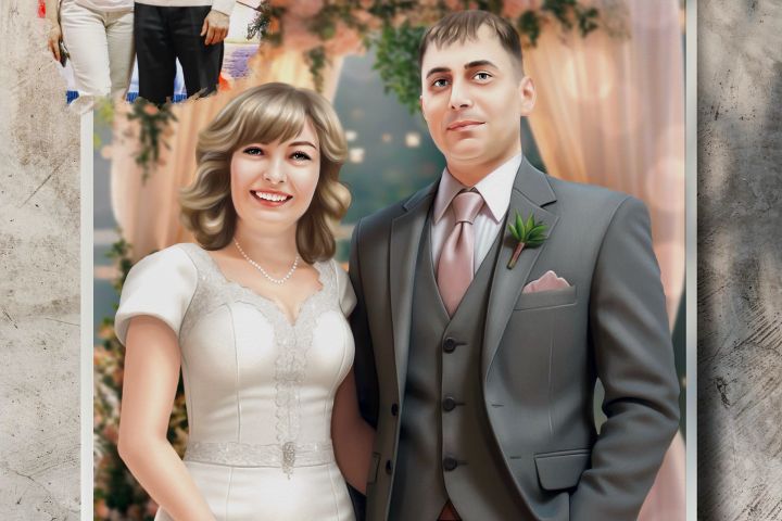 Портрет по фото в стиле полуреализм - 5541826