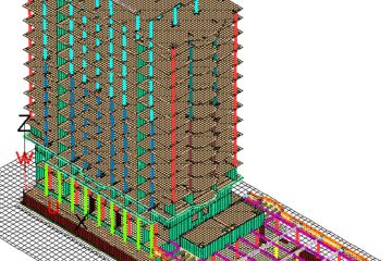 Статический расчет каркаса здания