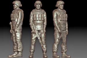 3д модель воина для памятника