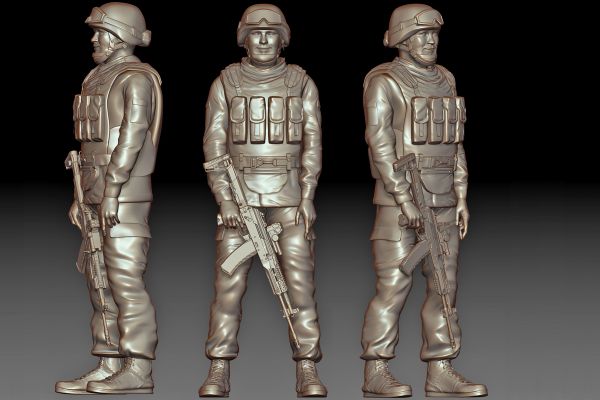 3д модель воина для памятника