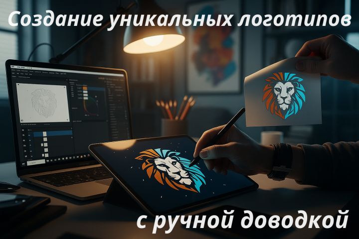 Создам уникальный логотип с нейросетью + ручная доводка - 5545209