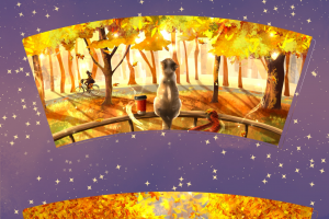 Дизайн для стаканчиков, осень