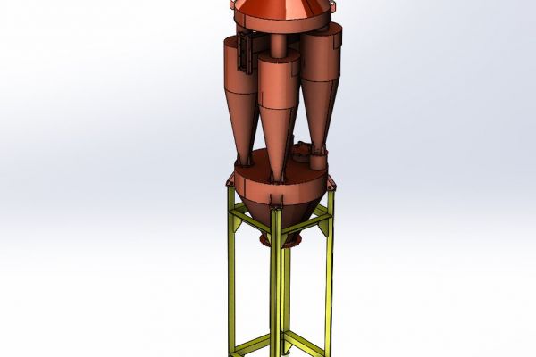 Батарея циклонов очистки дымовых газов