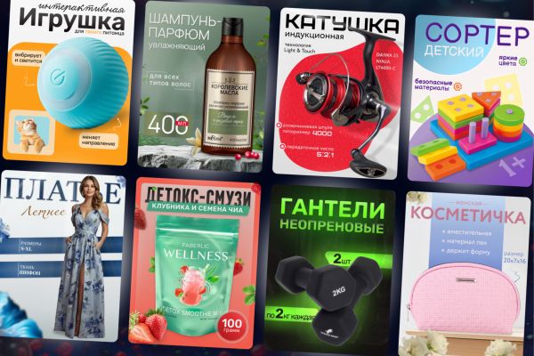 Дизайн карточек товаров для маркетплейсов