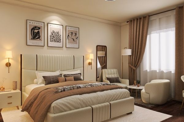 Дизайн проект спальни "Сканди" 22 м2