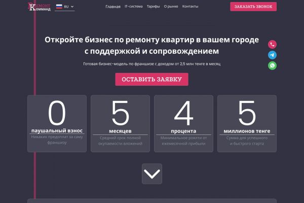 Дизайн главной страницы сайта