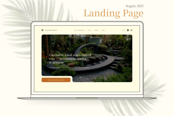 Landing Page для ландшафтного бюро