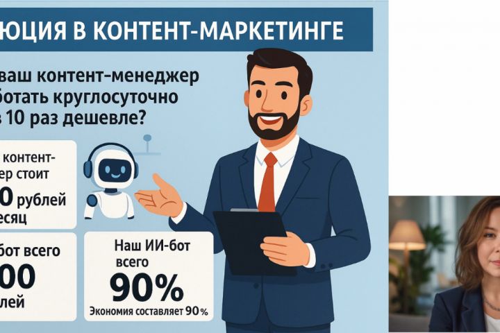 Презентация с озвучкой и видео-аватаром - 5549473