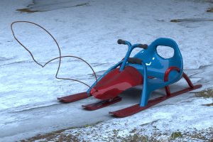 Дизайн-концепт управляемых детских санок