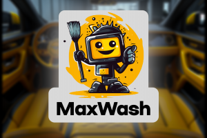 Логотип для Роботизированной автомойки MaxWash