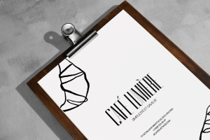 Дизайн двухстороннего меню для "Кафе Свет"