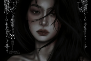 Jennie art from kpop group BLACKPINK