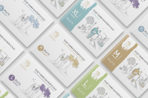 Дизайн серии упаковок подгузников для взрослых средний сегмент