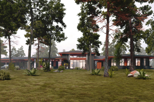 Коттедж в стиле Райт 720 м2