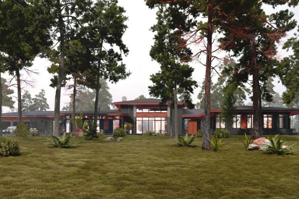 Коттедж в стиле Райт 720 м2