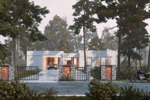 Коттедж в стиле Хай-тек