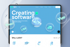 Сайт иностранного агентства по разработки цифровых продуктов - ijjen