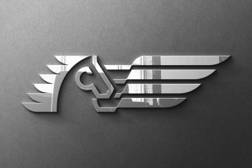 Логотип пегаса. Нео-ретро