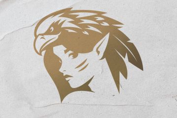 Девушка индеец логотип