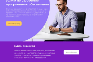 Лендинг на Tilda для фрилансера - разработчика программного обеспечения