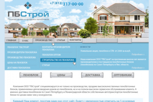 Дизайн главной страницы сайта для компании ПБСтрой