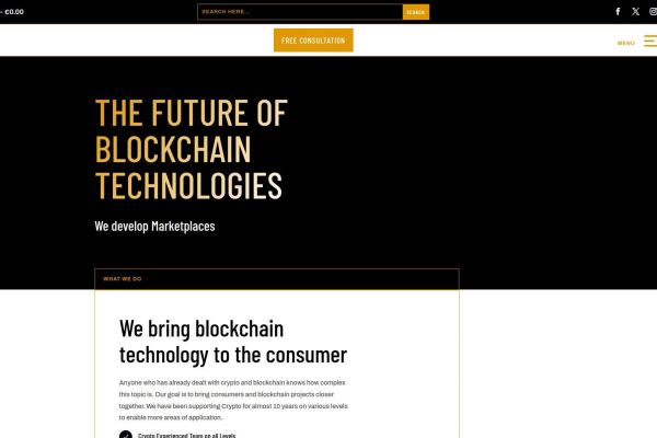 Сайт под ключ для Blockchain Development & Consulting