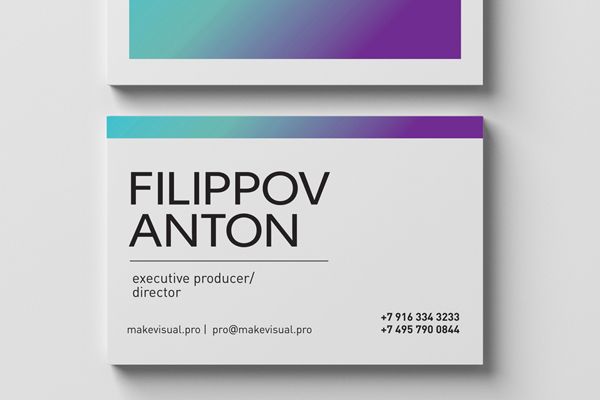 Дизайн визитной карточки для продюсера видео-продакшена
