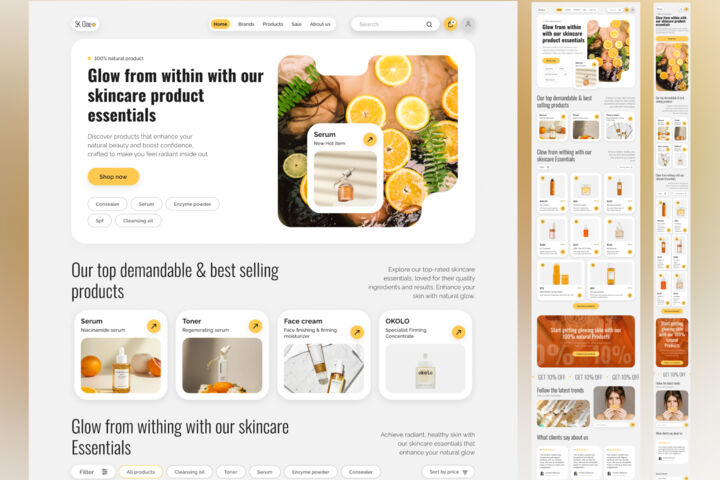 UIUX дизайн продающего лендинга в Figma | Прототип и дизайн
