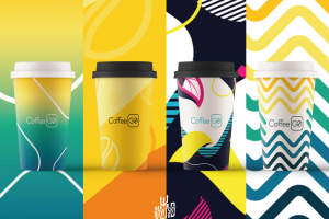 Логотип и фирменные паттерны для кофейни