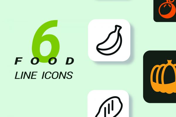 Линейные иконки для приложения по питанию
