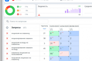SEO продвижение по тематике "лицензирование скважин"