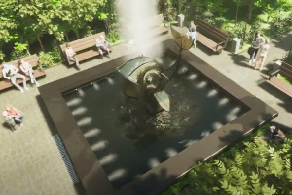 Проект городского фонтана "Кит"