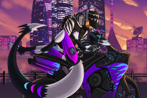 Аукцион позы с мотоциклом