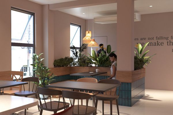 Дизайн интерьера столовой в офисе