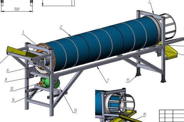 Разработка сушилки для песка, для пескоструйной обработки