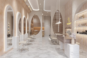 Дизайн визуализация проекта студии маникюра